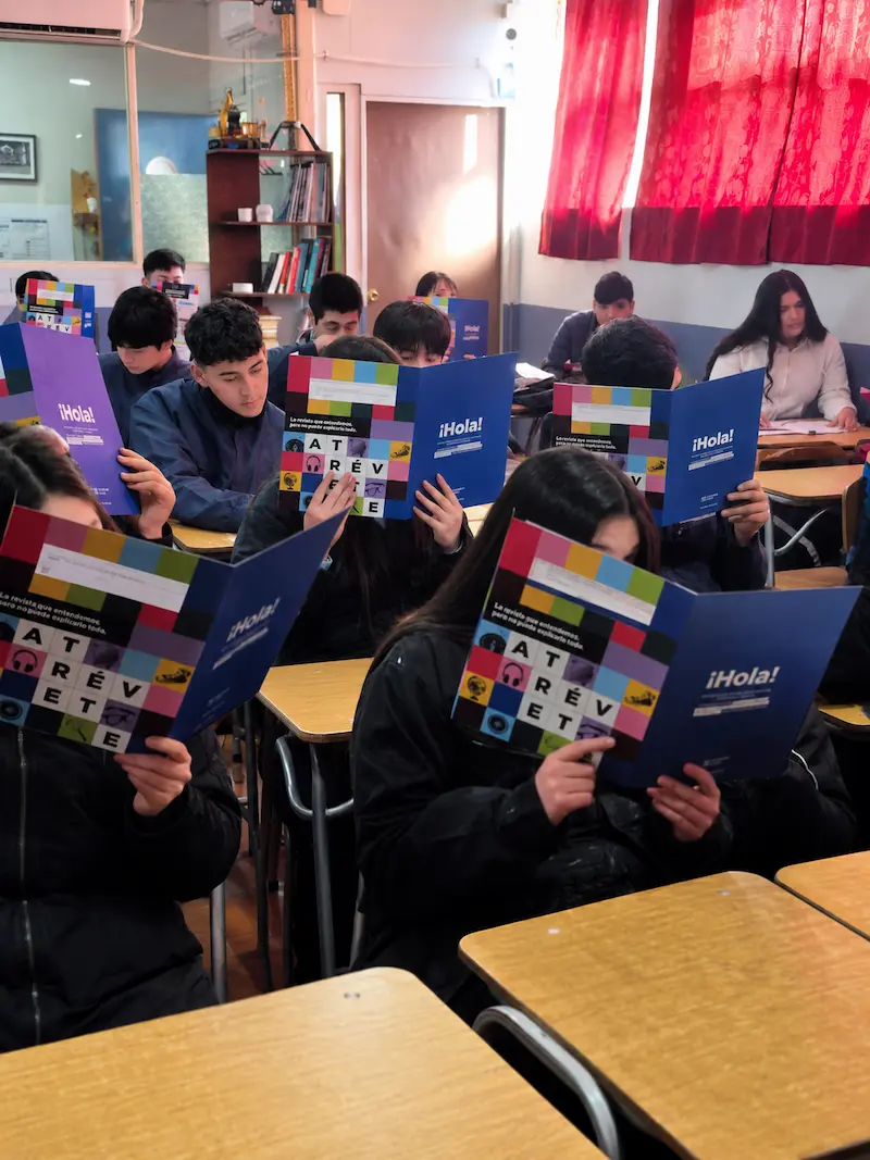 Entrega de información personalizada sobre el proyecto “Aspiraciones” de Fundación Luksic - Colegio Bicentenario Politécnico San José de Curicó